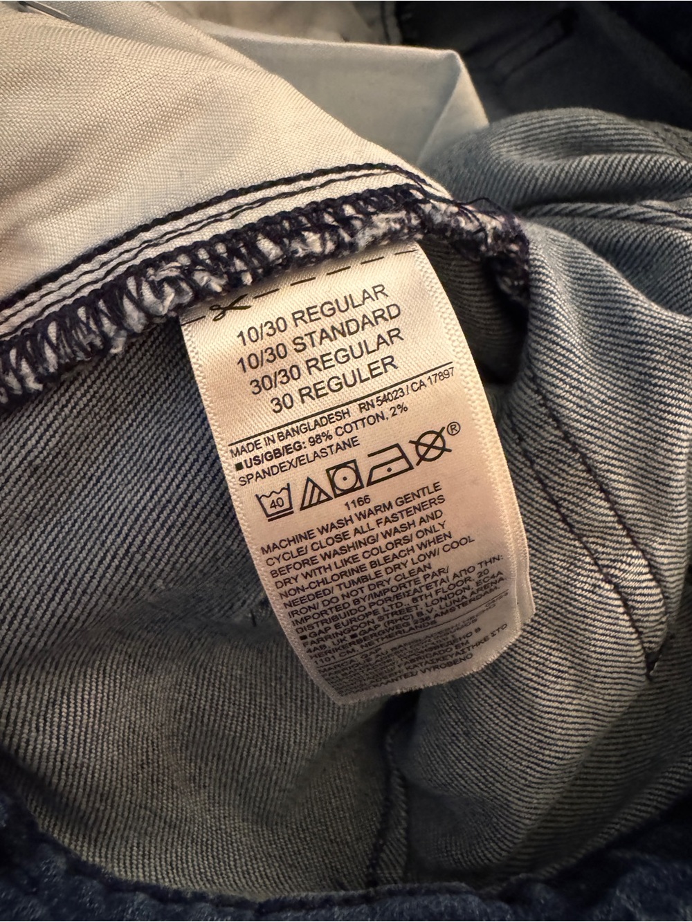 GAP Mid-Rise Button-Side 70’s Flare Jeans - Blue - Picture 5 of 10